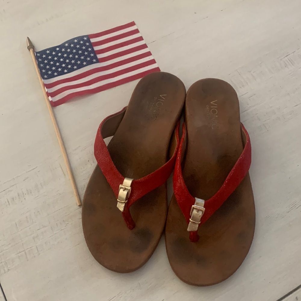 Vionic Red Sandals  - Picture 2 of 7